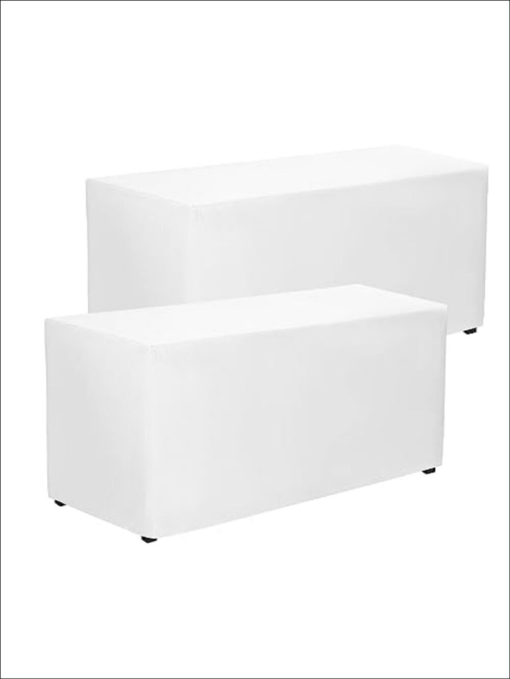 2 Pack Fitted Tablecloths 6FT Rectangular Polyester Floor Length Table Covers